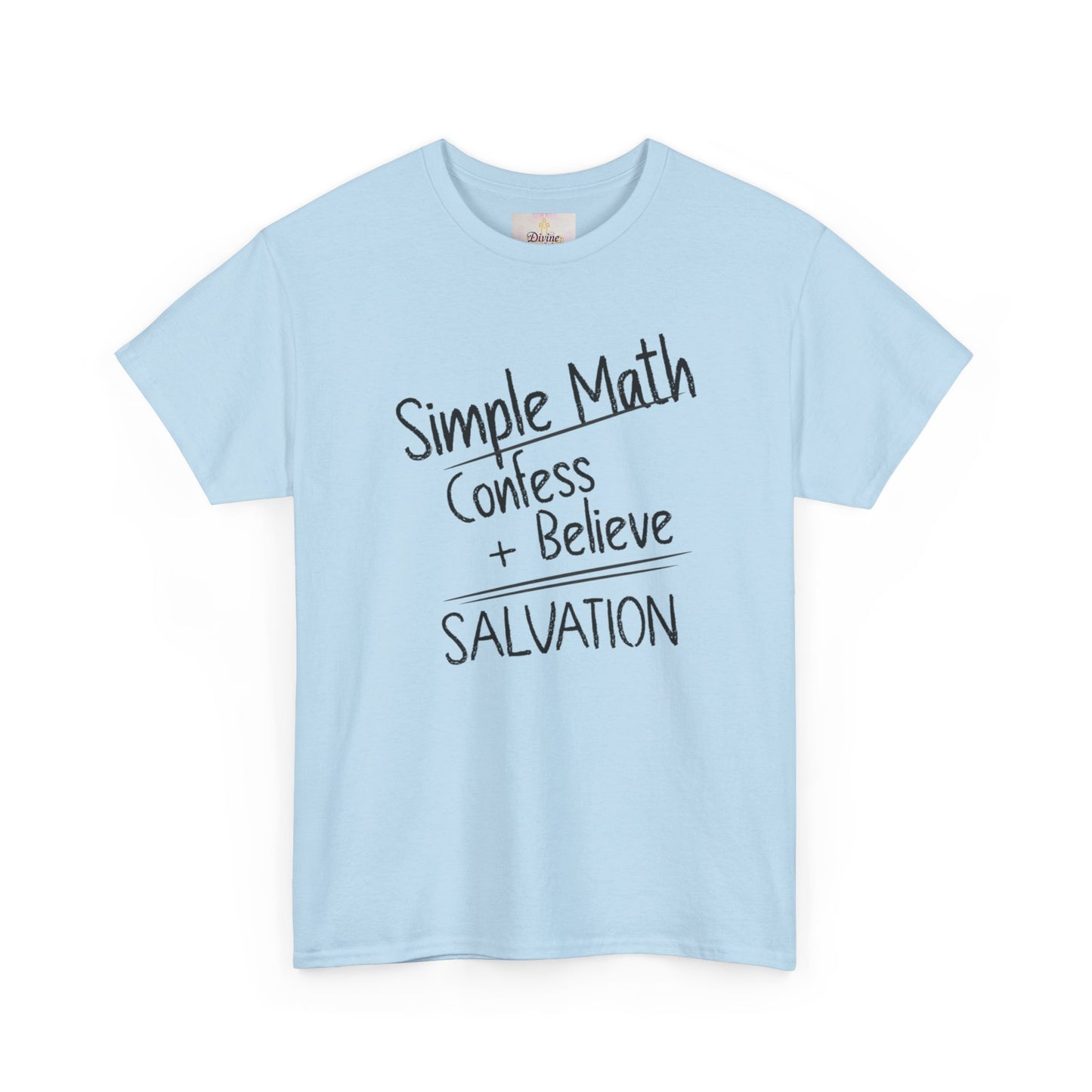Simple Math of Salvation Men’s T-Shirt – Bold Faith (Black Chalk)