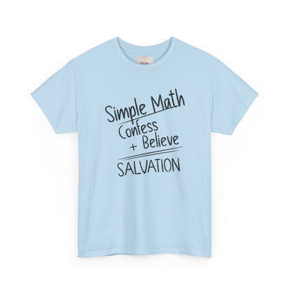 Simple Math of Salvation Men’s T-Shirt – Bold Faith (Black Chalk)