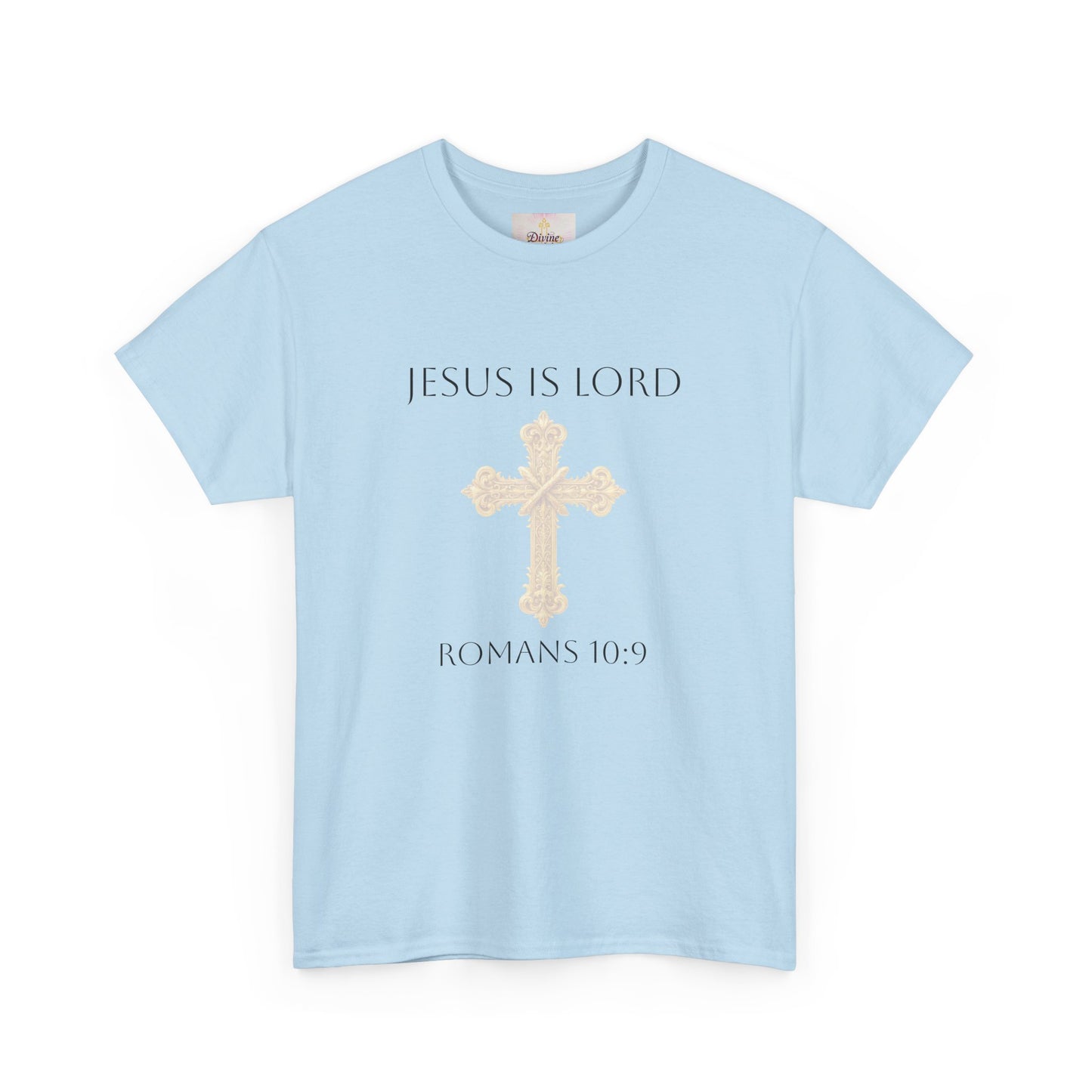 Speak It. Believe It. Saved. – Women’s Jesus Is Lord Tee (Romans 10:9) (White Lettering)