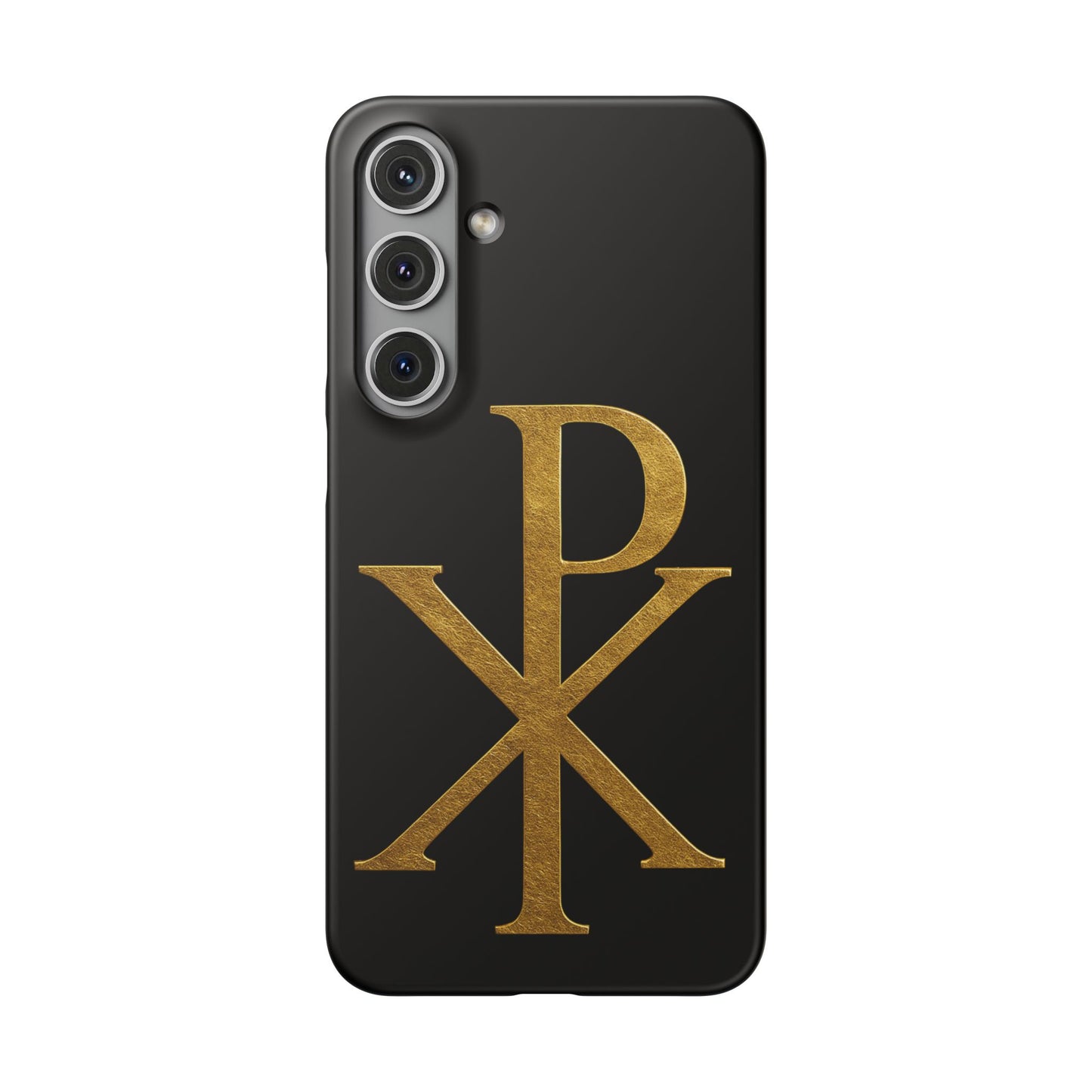 Our Eternal Hope in Christ - Black Chi Rho Snap Case for Samsung