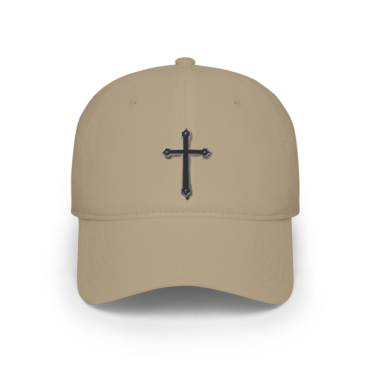 Warrior’s Black Cross Low Profile Christian Baseball Hat | Ephesians 6:11
