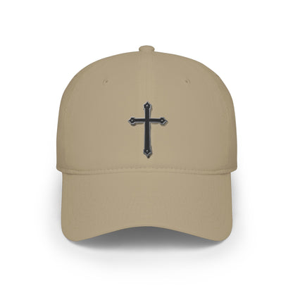 Warrior’s Black Cross Low Profile Christian Baseball Hat | Ephesians 6:11