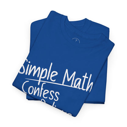 Simple Math of Salvation Men’s Christian T-Shirt (White Chalk)