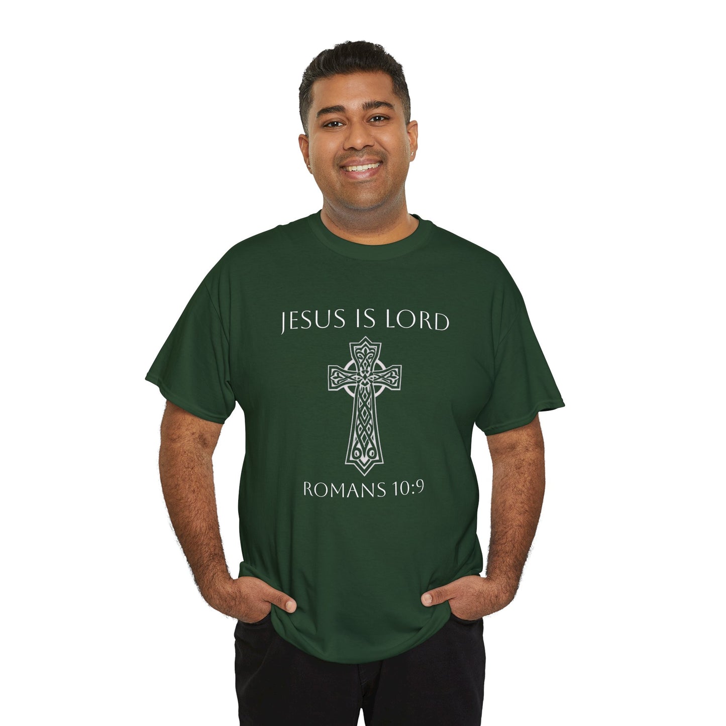 Jesus Is Lord – Men’s Christian Tee (White Lettering)