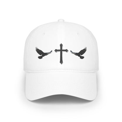 Wings of Providence” – Black Cross & Crow Embroidered Cap