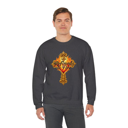 Refined in Fire - Men's Ornate Christian Sweatshirt