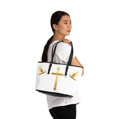 Faith, Peace, and Renewal Shoulder Bag in White