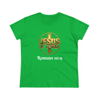 Jesus Is Lord / He Is Risen Christian Tee – Women’s Bold Faith Statement (White Lettering)