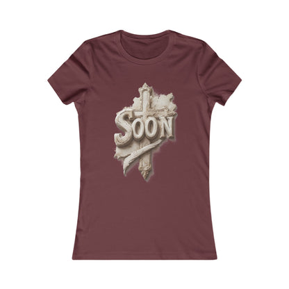 “Soon” Cross Women’s Favorite Tee – Everyday Faith Wear