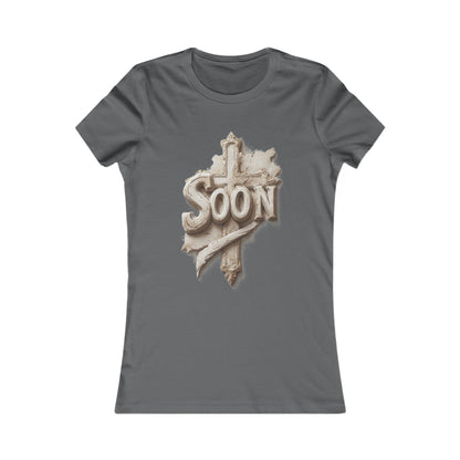 “Soon” Cross Women’s Favorite Tee – Everyday Faith Wear