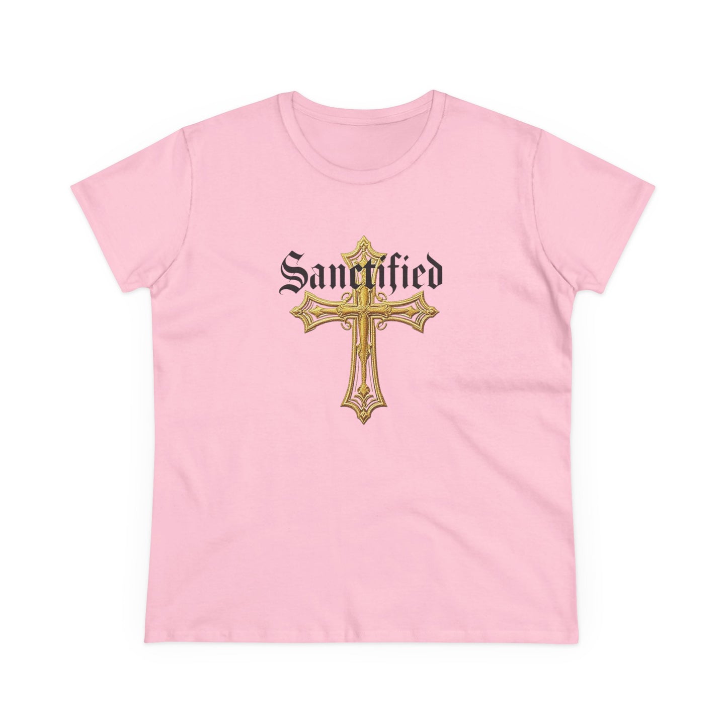 Sanctified Women's Gothic Cross T-Shirt – Faith in Bold Style