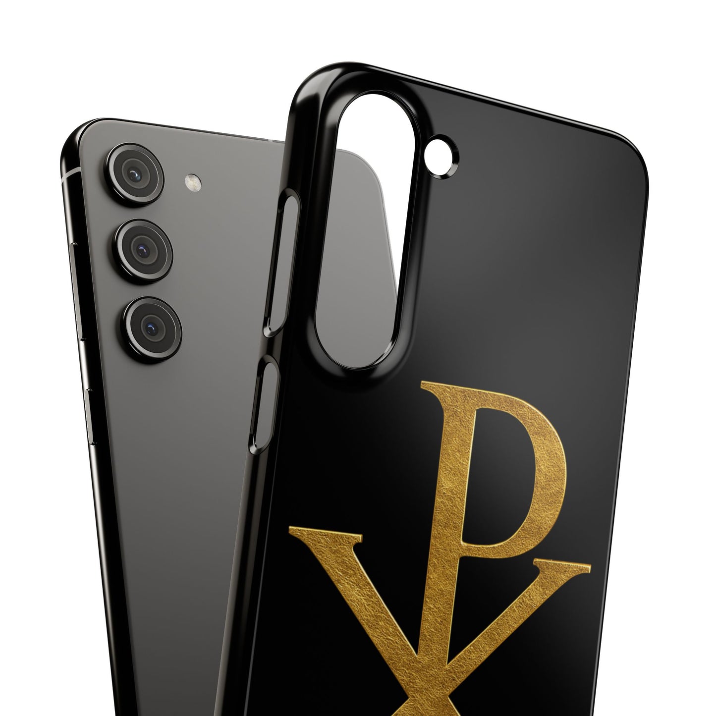 Our Eternal Hope in Christ - Black Chi Rho Snap Case for Samsung
