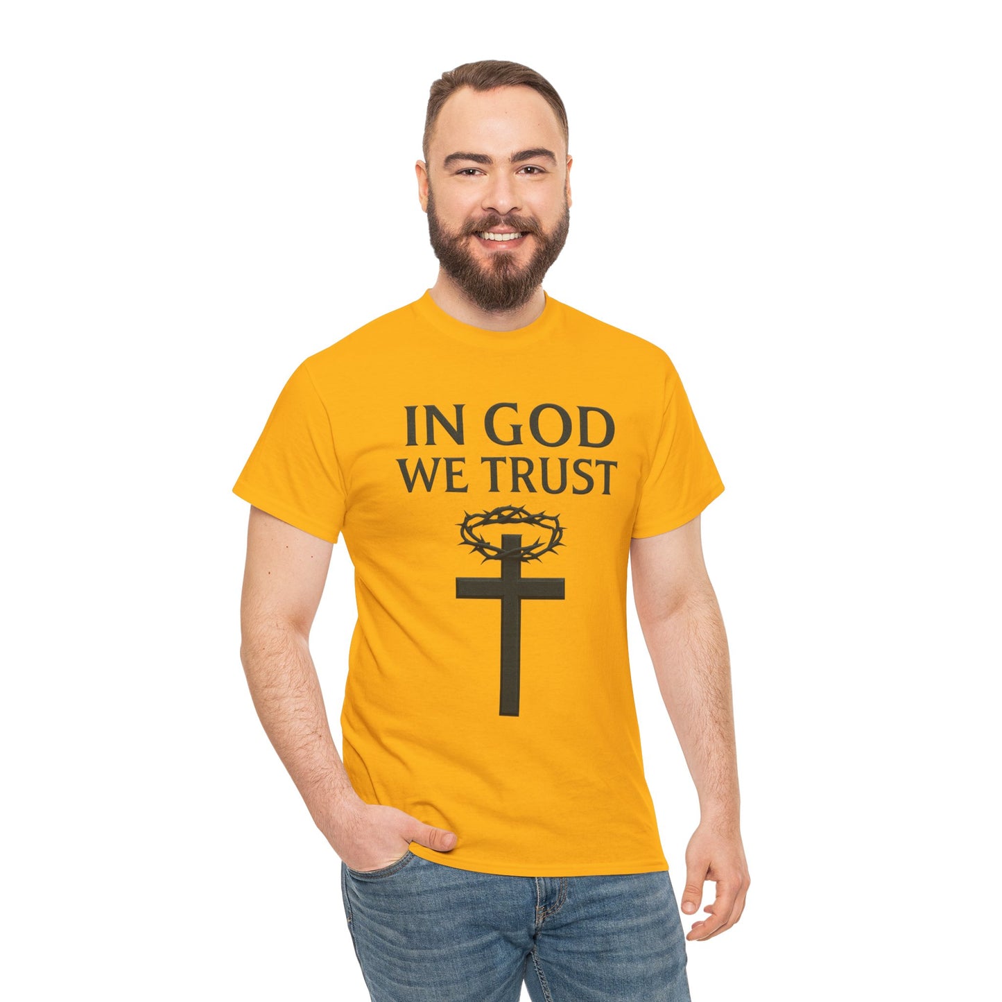 In God We Trust (Crown of Thorns) – Men’s Christian Tee
