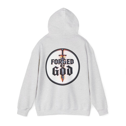 Forged by God Men’s Christian Hoodie – Strength & Faith Sweatshirt