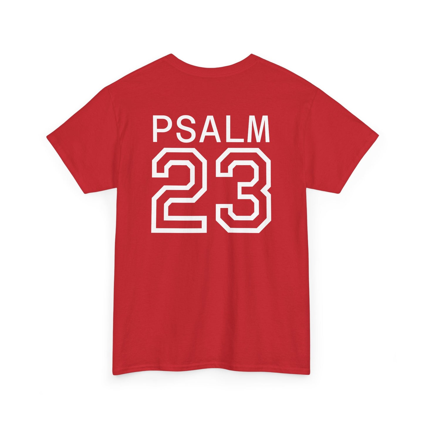 Psalm 23 Men’s T-Shirt – Inspired Sports-Style Shirt (White Numbering)