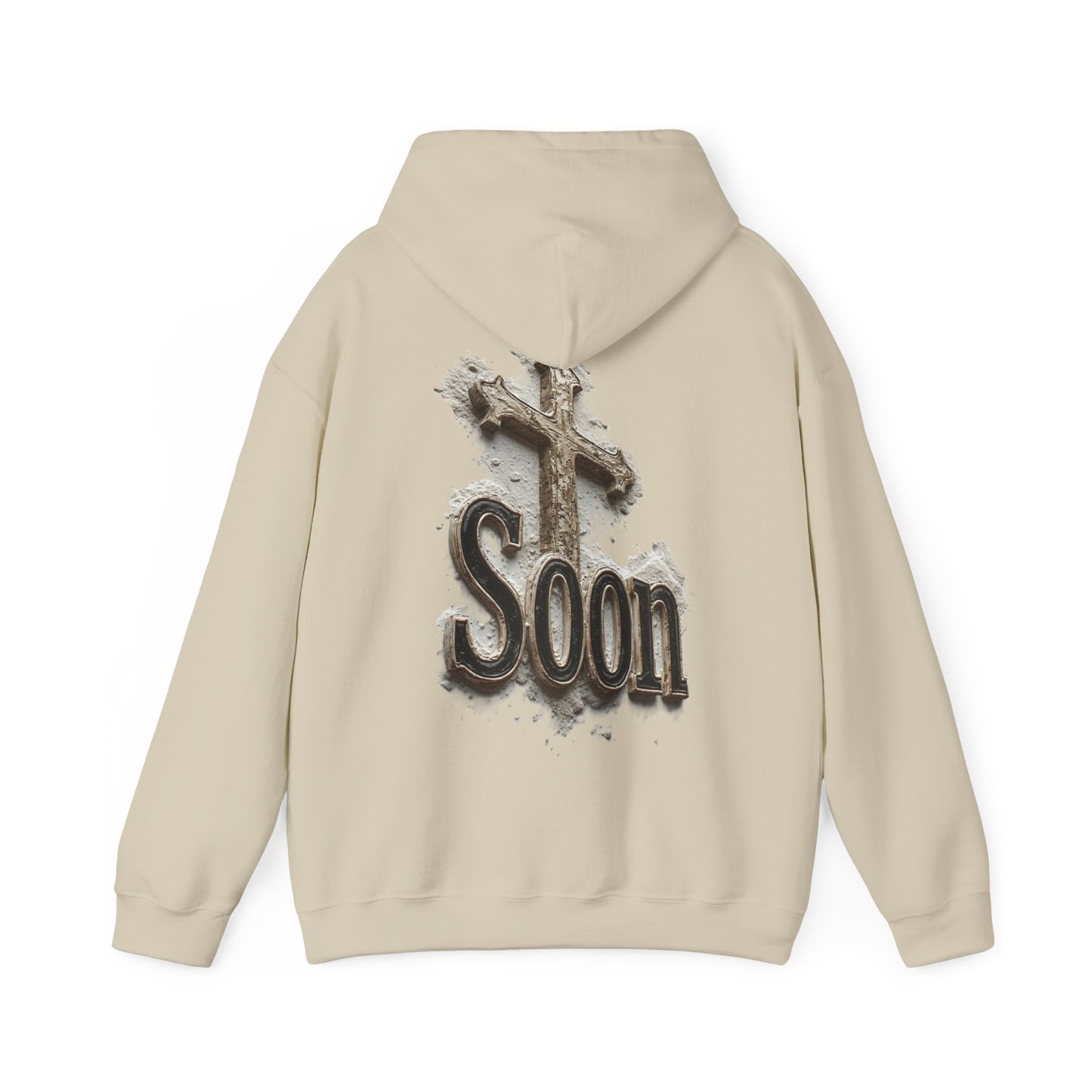 Christian Women’s Hoodie – Soon Cross Hoodie with Revelation 22:12 (Dark Lettering)