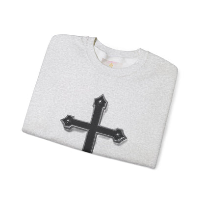 Warrior’s Black Cross Men’s Christian Sweatshirt | Ephesians 6:11