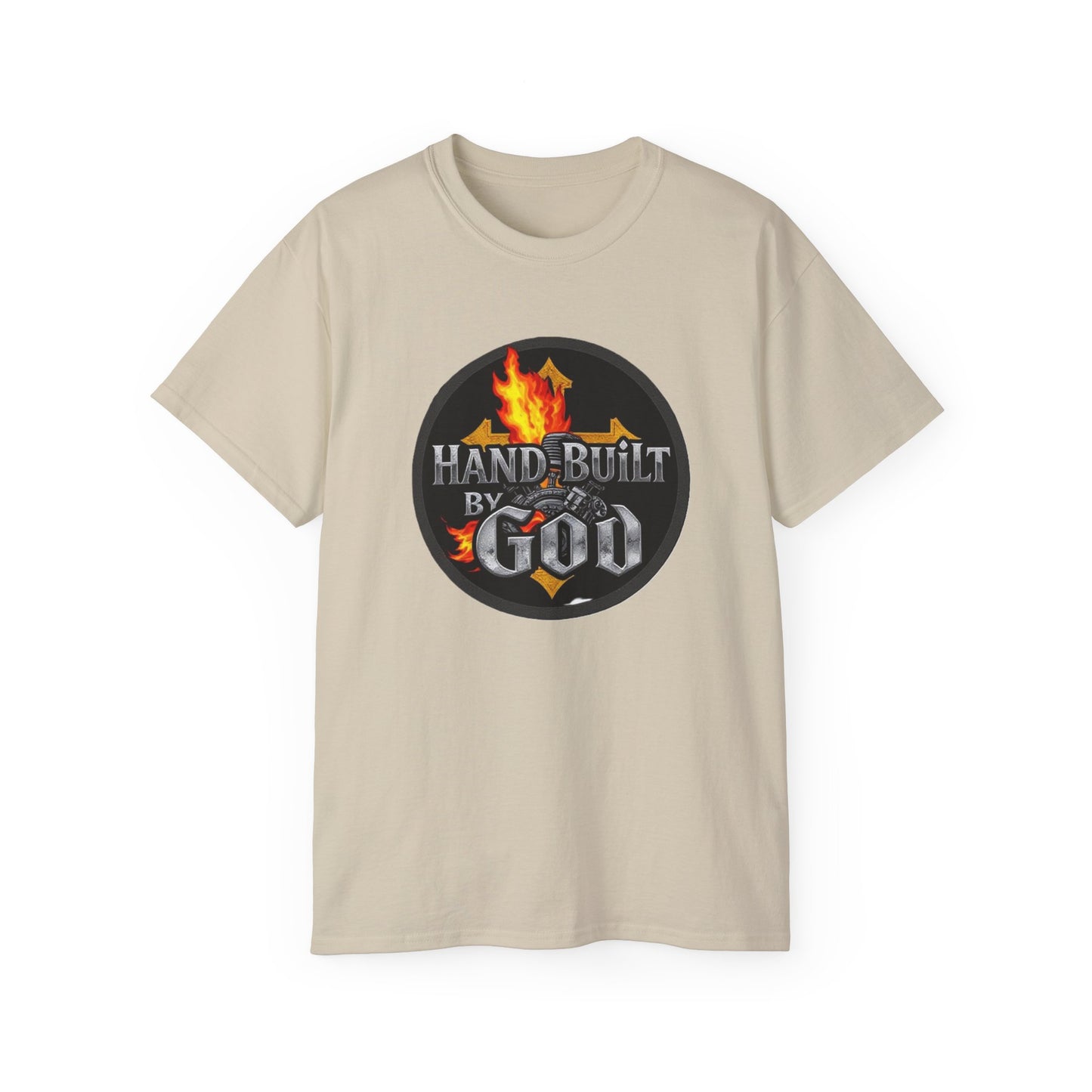 Men’s “Hand Built By God” Christian T-Shirt