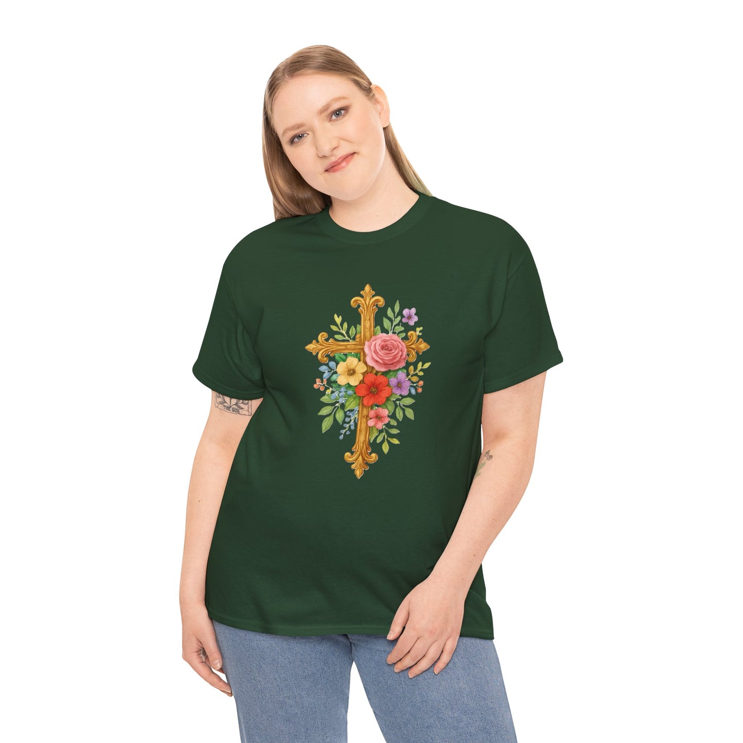 Floral Cross Tee - Women's Christian Apparel