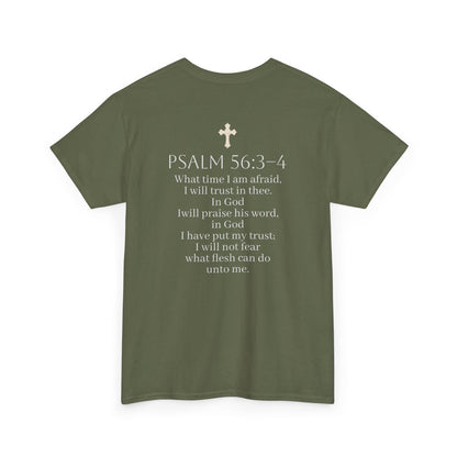 In God We Trust | Men’s Christian T-Shirt with Scripture Back Print