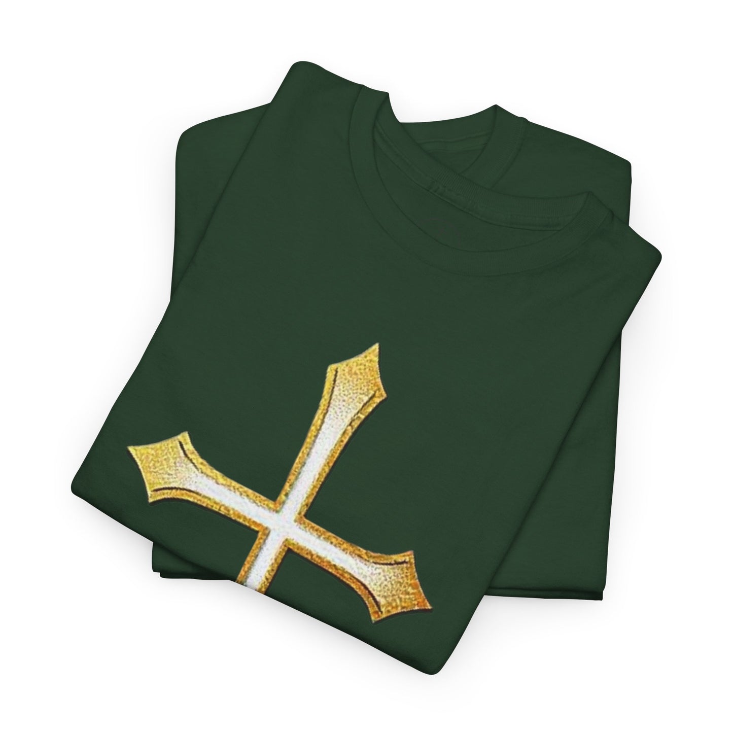 Men’s Gold Cross Tee – Christian Faith-Inspired Apparel