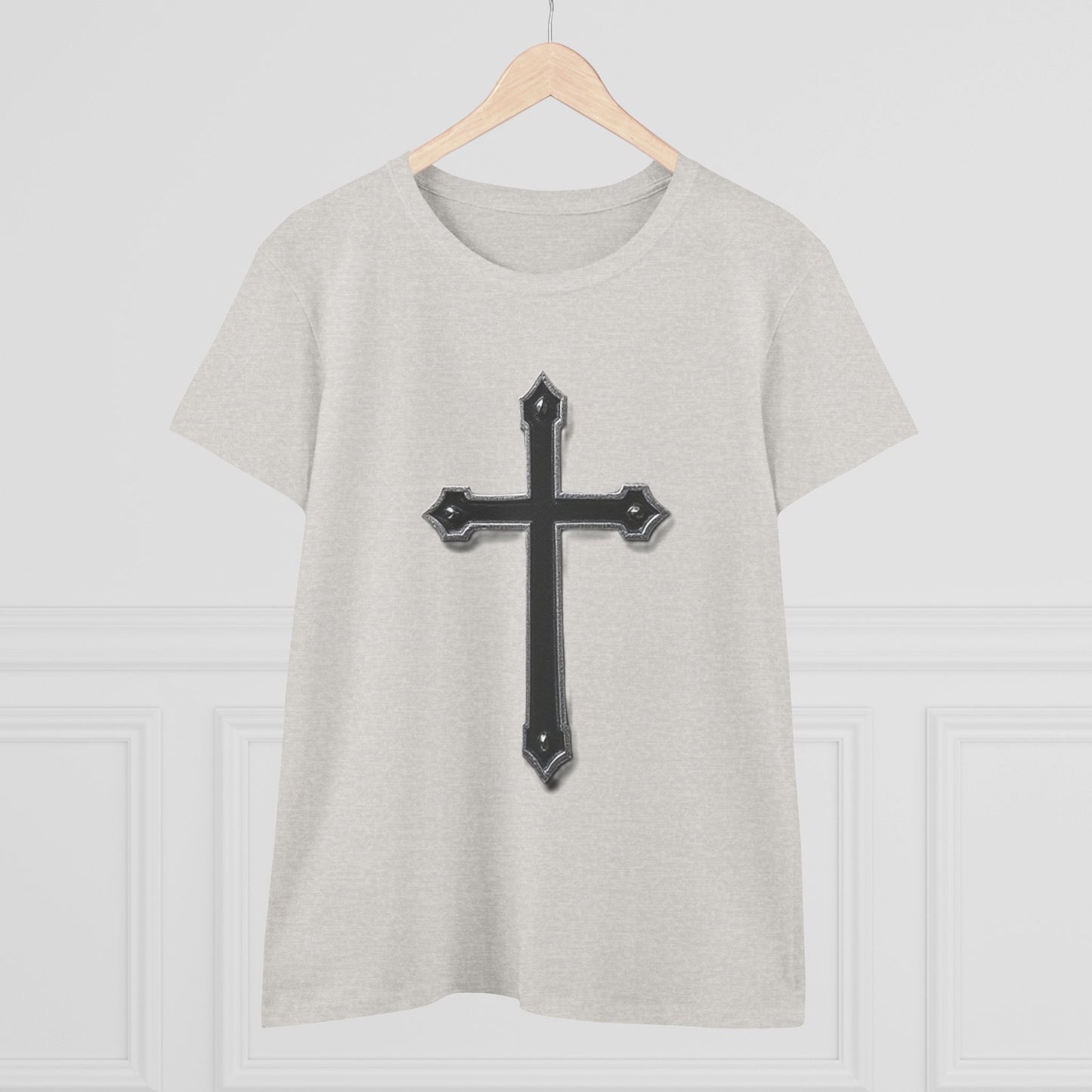 Warrior’s Black Cross Women’s Christian T-Shirt | Ephesians 6:11