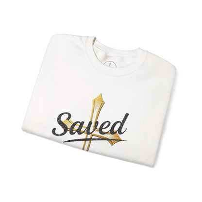 Saved - Men's Christian Sweatshirt with Cross