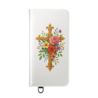 Floral Cross Wallet Case for Samsung– Faith in Bloom