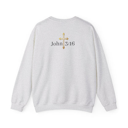 Saved Men's Sweatshirt – Christian Faith Apparel with Cross Design