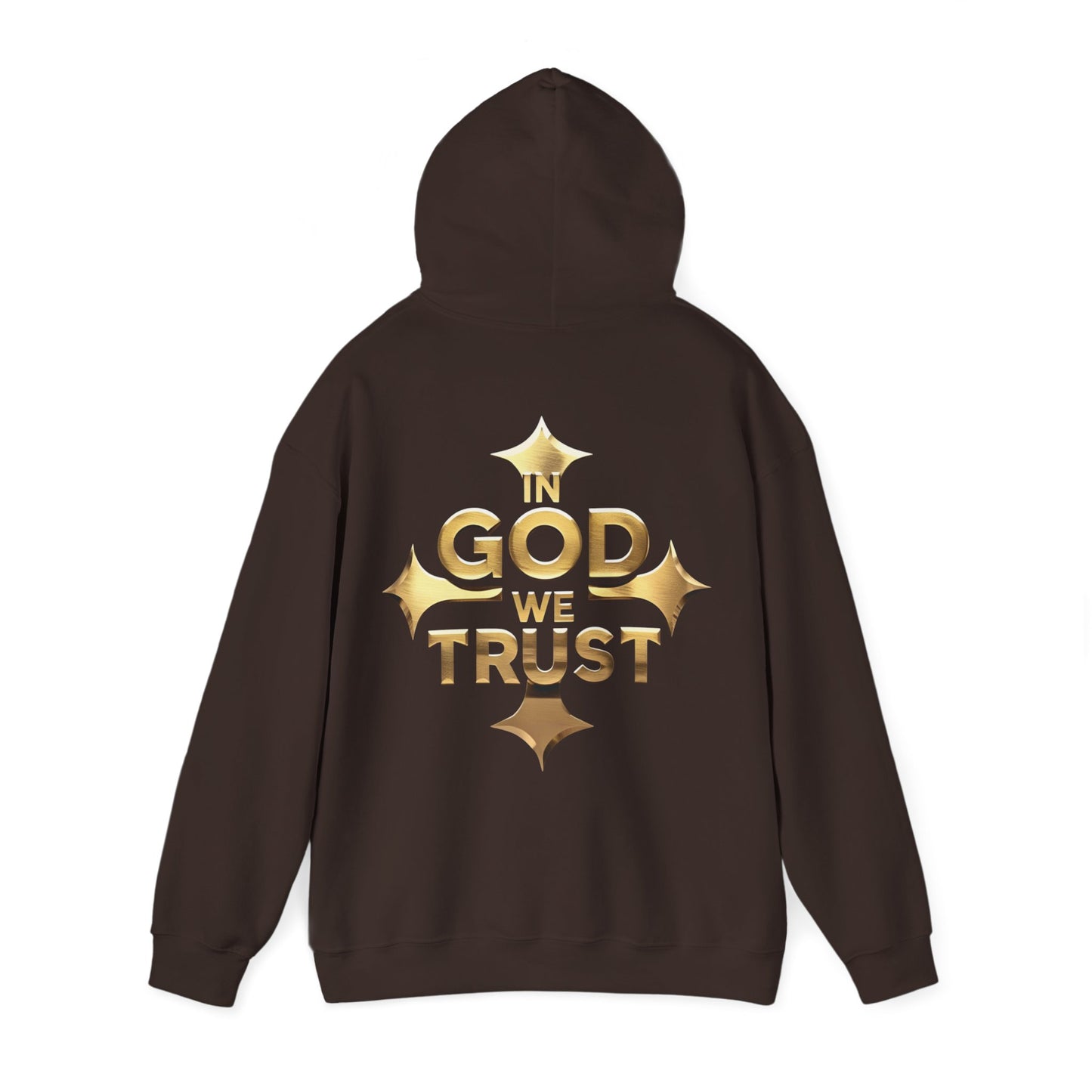 Bold Faith in Gold – “In God We Trust” Christian Women’s Hoodie