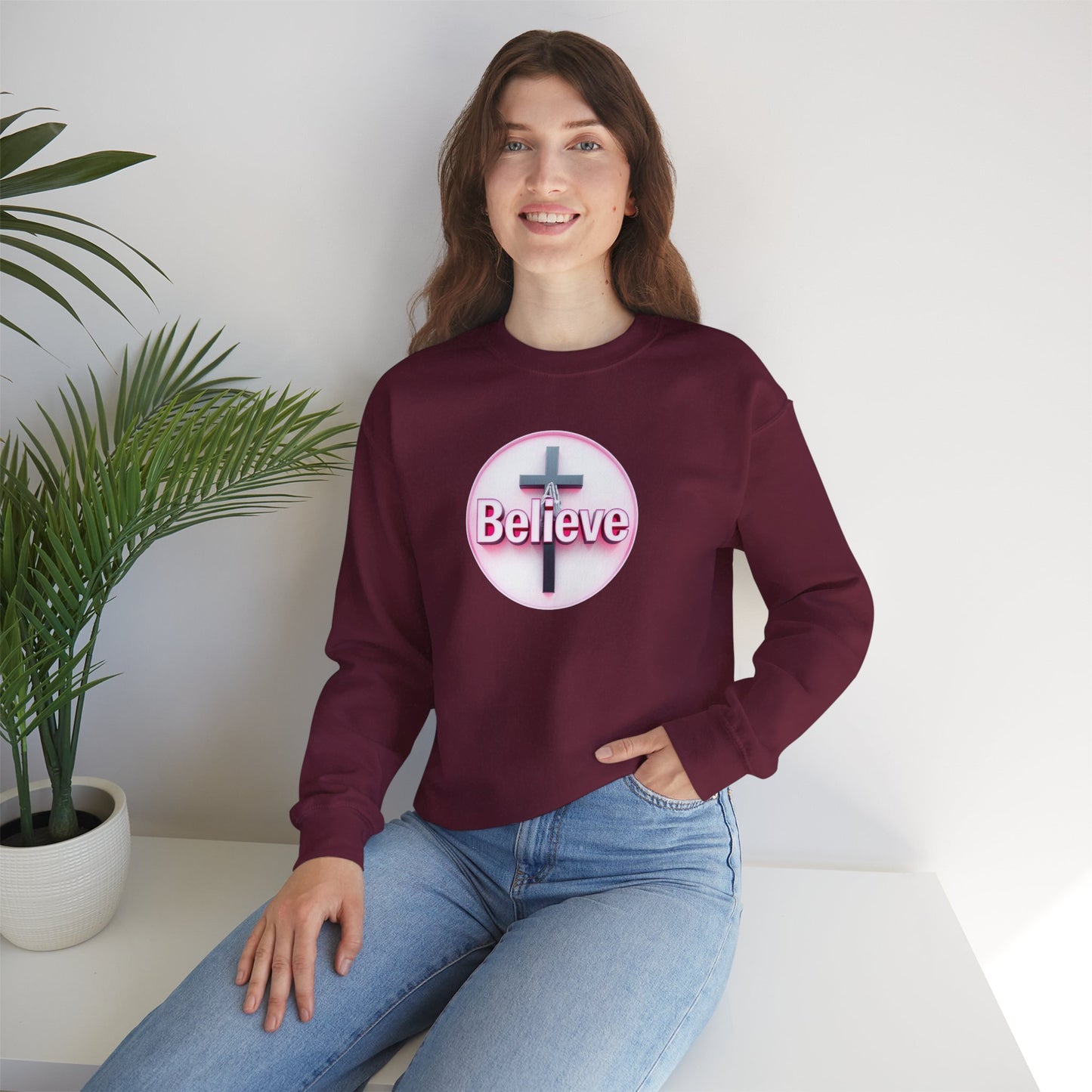Believe | Women’s Christian Sweatshirt with John 11:40