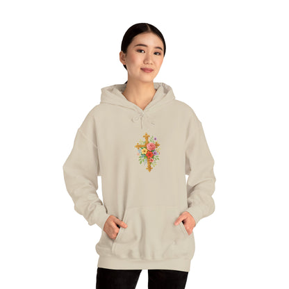 Floral Cross Women’s Christian Hoodie