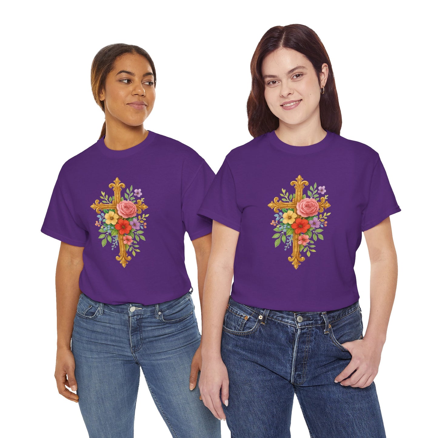 Floral Cross Tee - Women's Christian Apparel