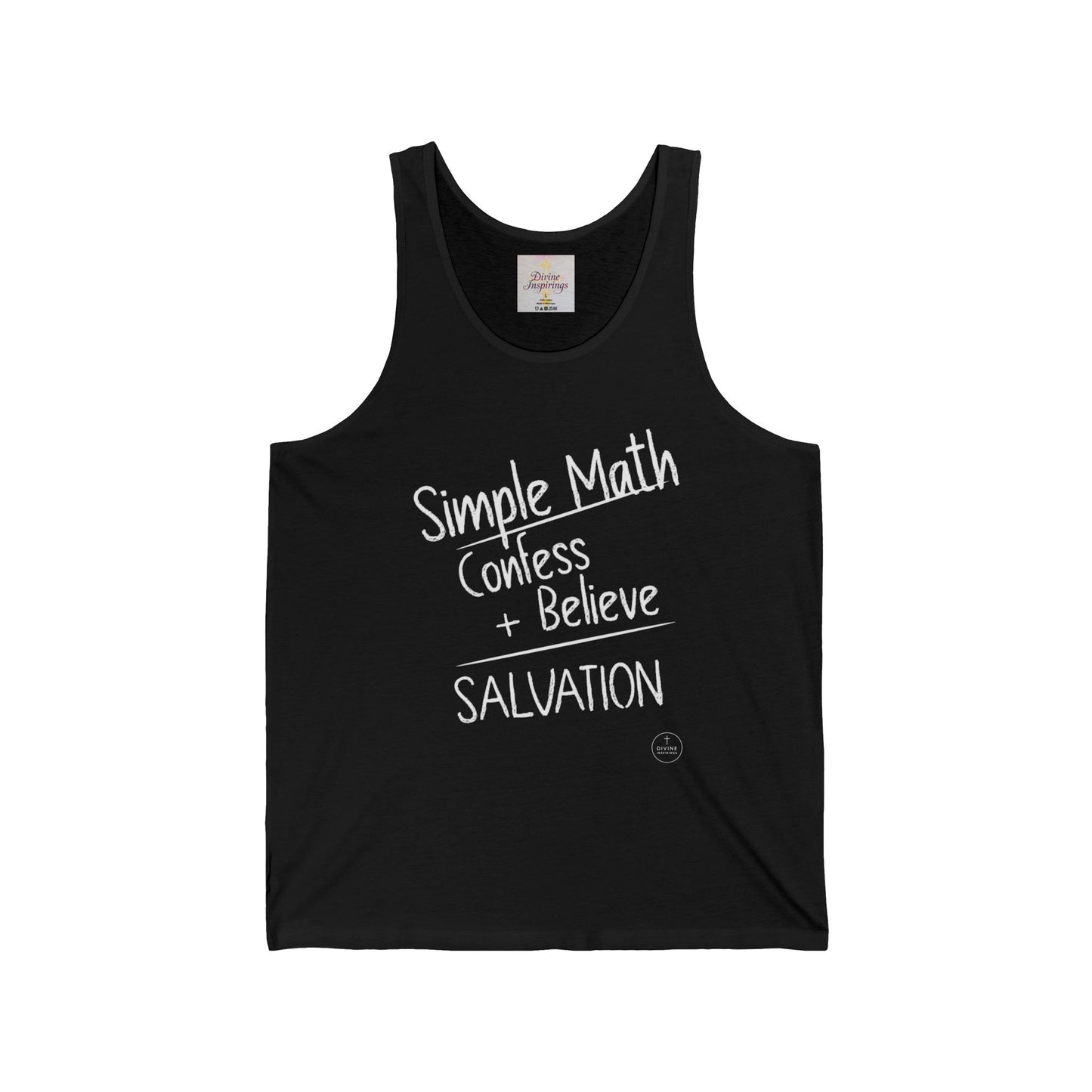 Simple Math Women’s Tank – Bold Faith (White Chalk)