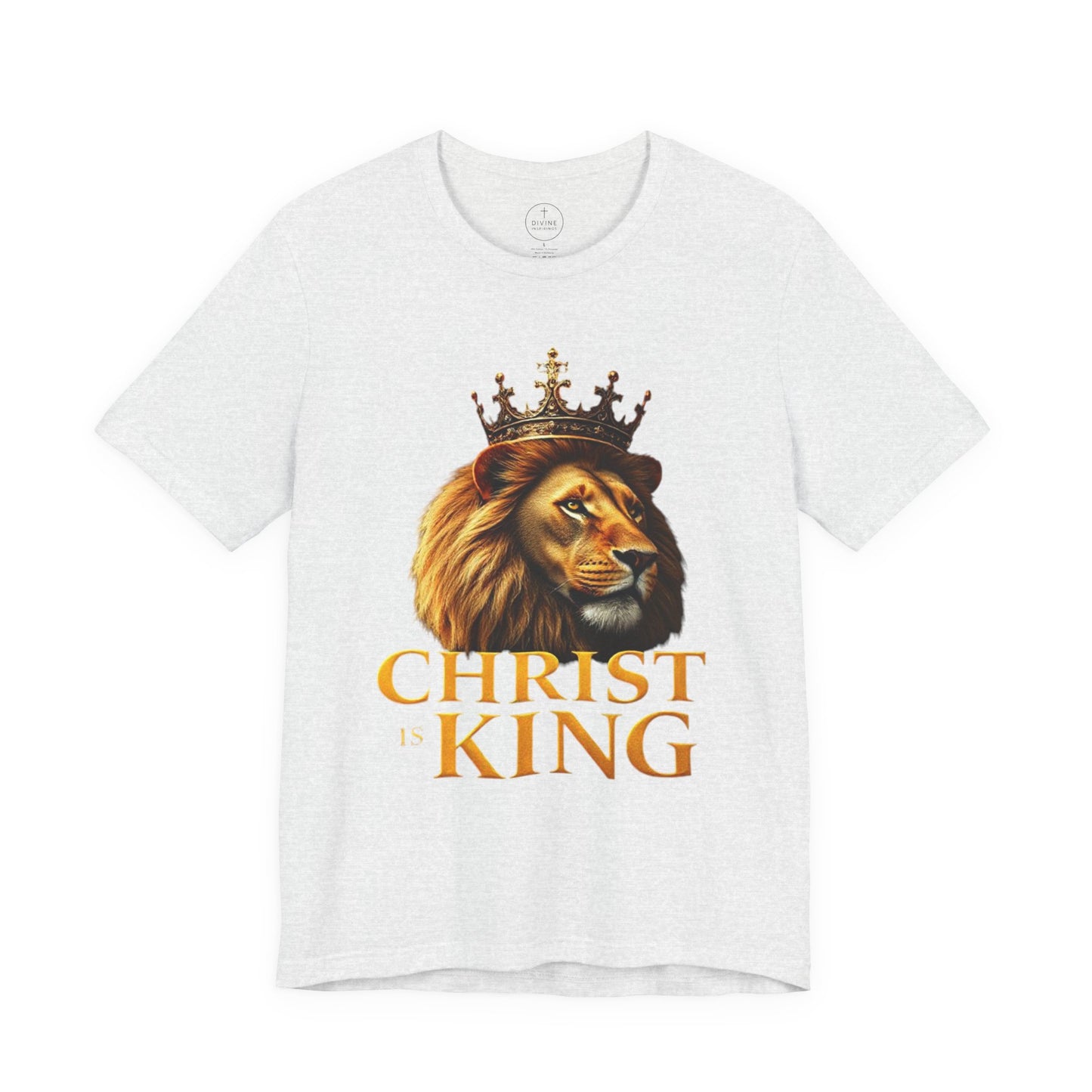 Christ is King Crowned Lion Tee – Inspirational Christian Shirt