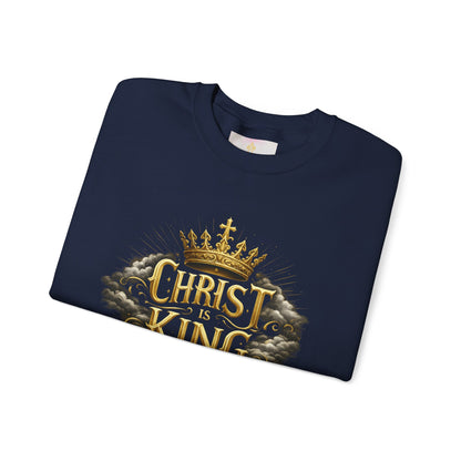 Christ is King (Gold) - Women's Christian Sweatshirt