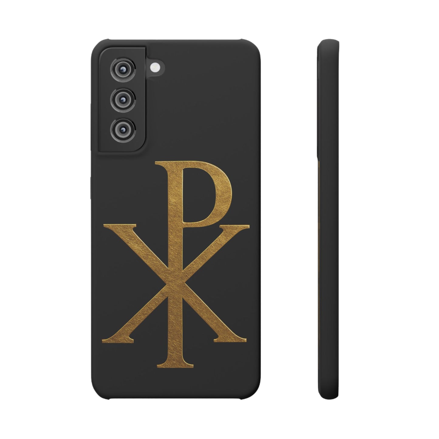 Our Eternal Hope in Christ - Black Chi Rho Snap Case for Samsung