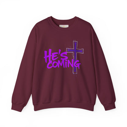 He’s Coming - Women's Bold Christian Sweatshirt