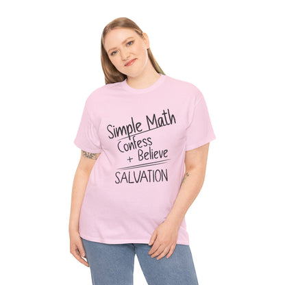 Simple Math of Salvation - Women’s Christian T-Shirt (Black Chalk)