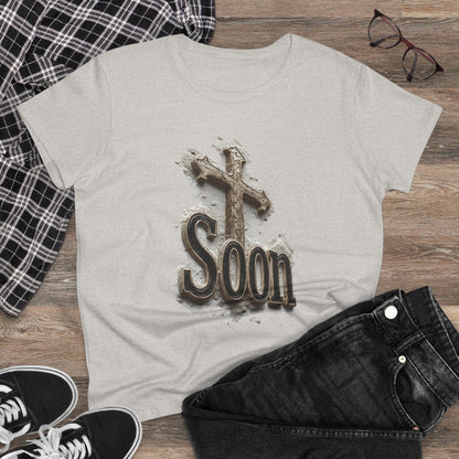 Christian Women’s T-Shirt – Soon Cross Tee