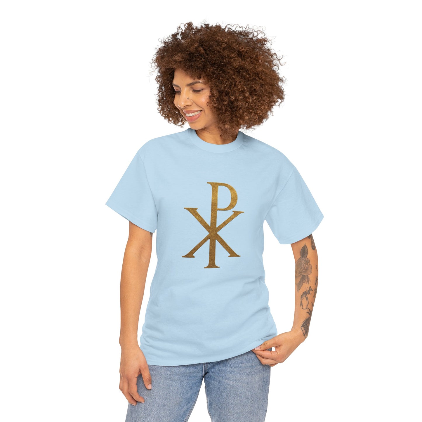 Chi Rho (Gold) - Women's Christian T-Shirt