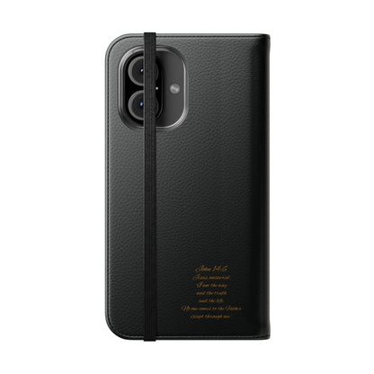 Black Chi Rho Folding Case for iPhone – Faith in Every Step
