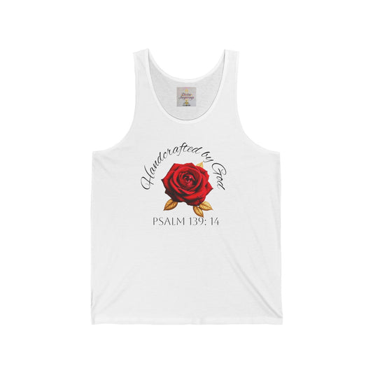 Handcrafted by God Rose Women's Tank – Dark Lettering