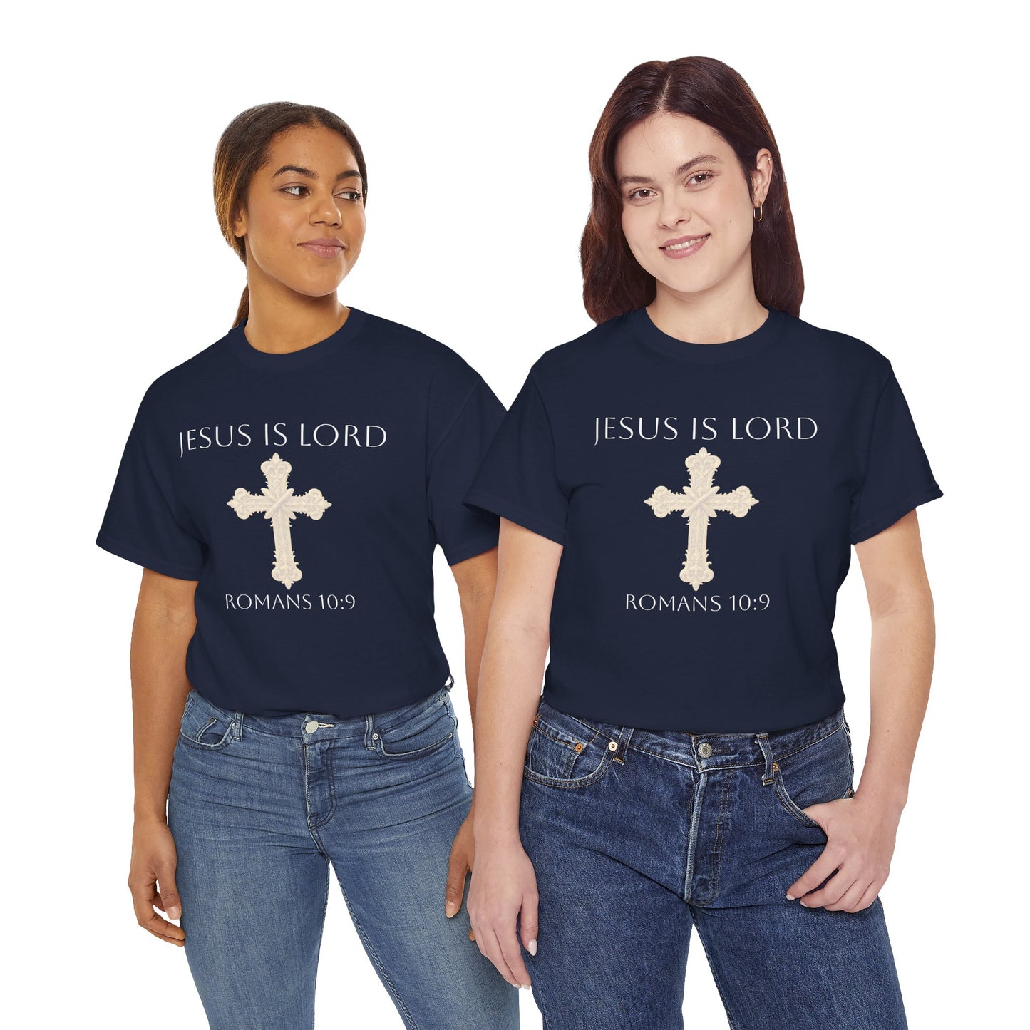 Jesus is Lord - Christian Women's Tee (White Lettering)