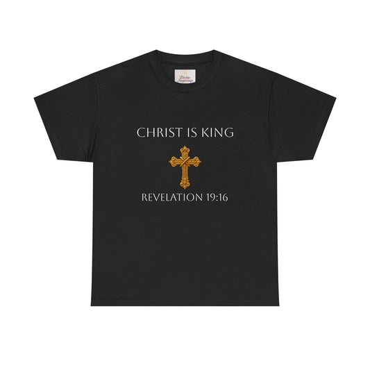 Christ is King Women’s Christian Tee (White Lettering)