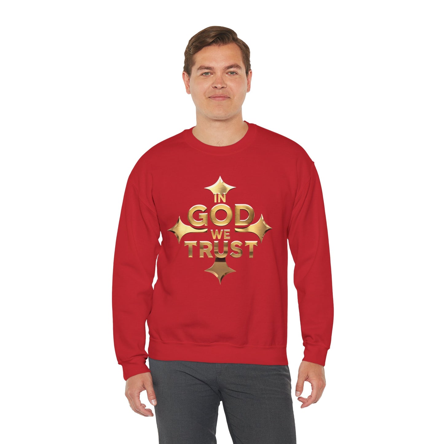 In God We Trust (Gold) - Men’s Christian Sweatshirt