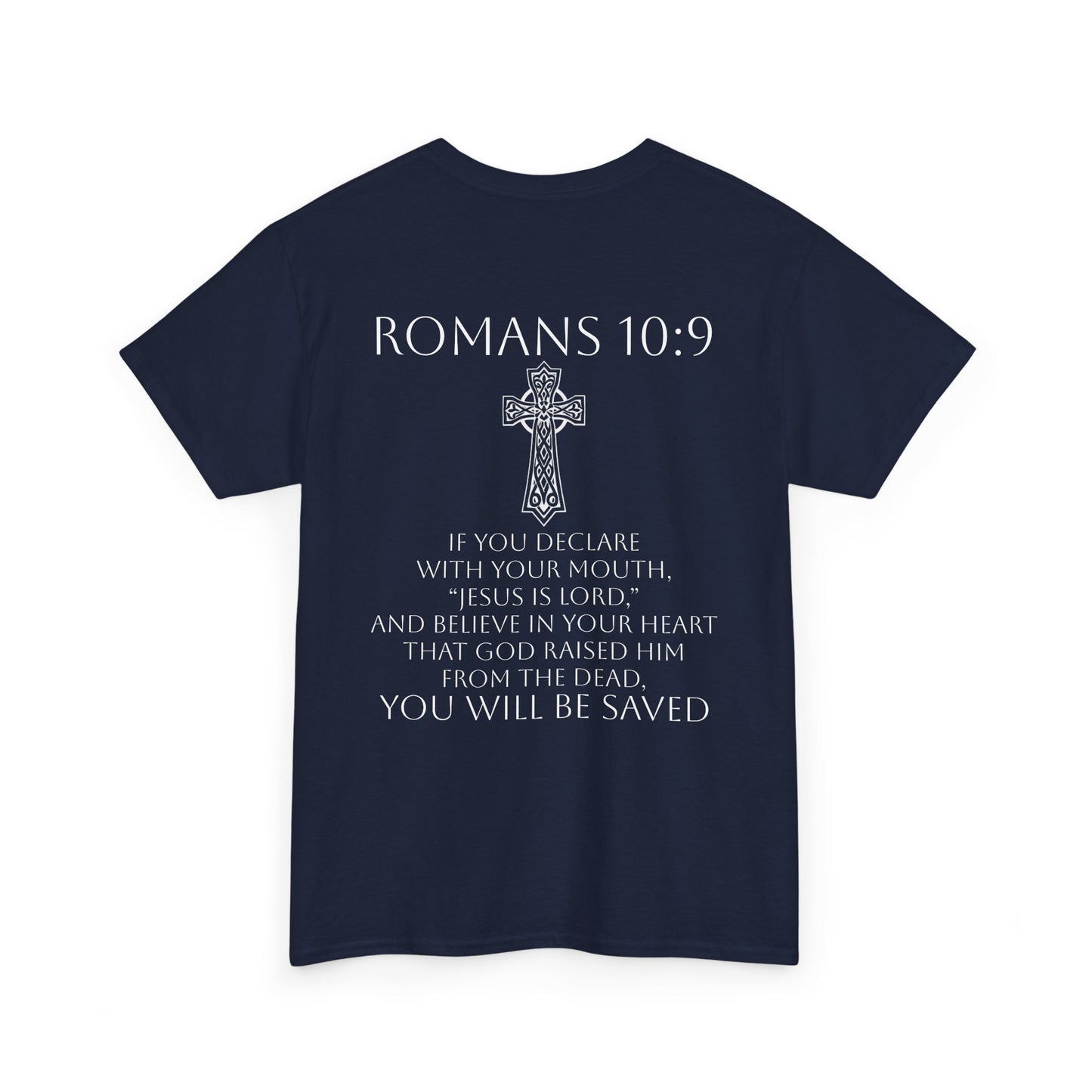 Women's Jesus is Lord Christian T-Shirt – Modern Cross Design (White Lettering)