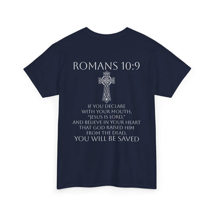 Women's Jesus is Lord Christian T-Shirt – Modern Cross Design (White Lettering)