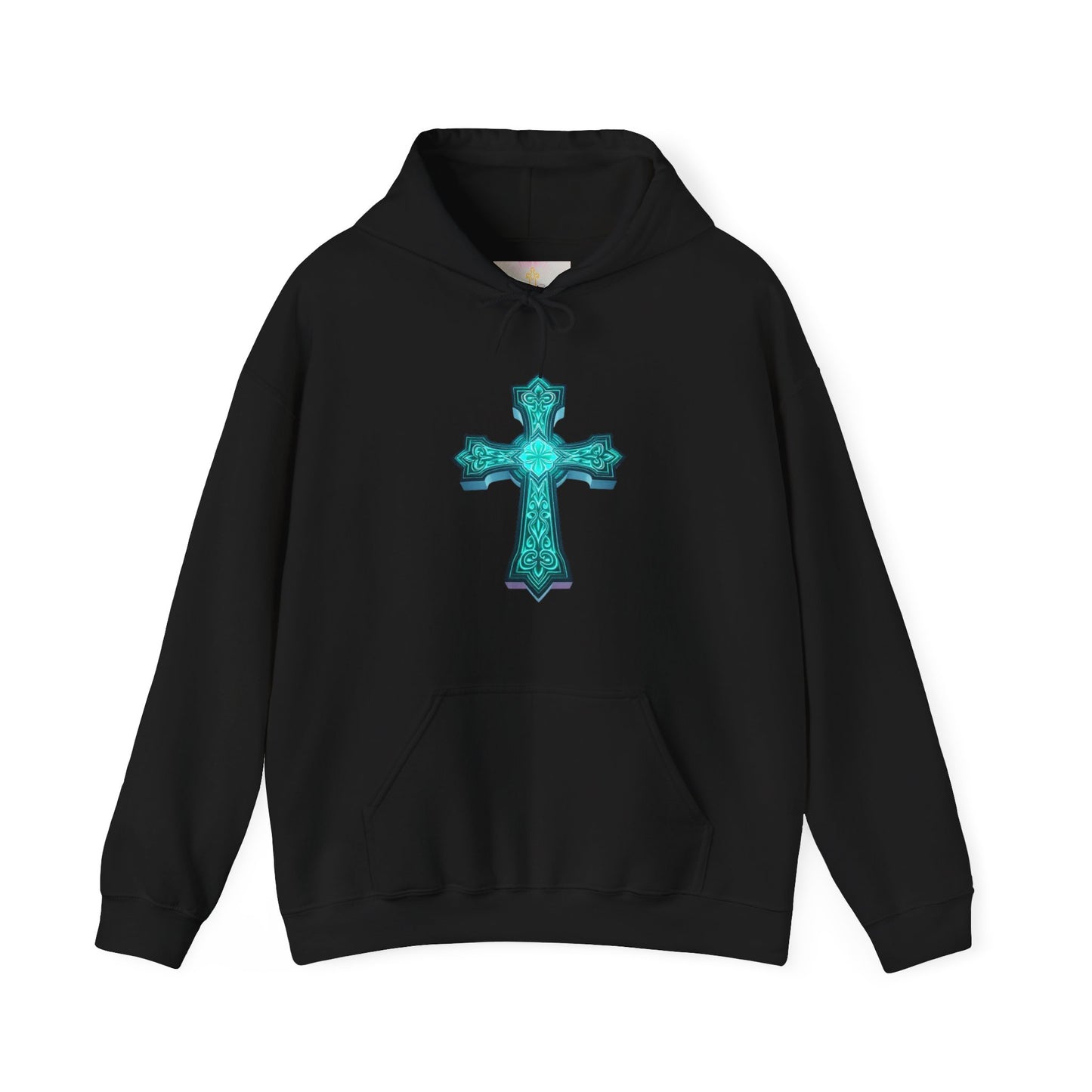 Men’s Light in the Storm Hoodie – Luminous Cross Design