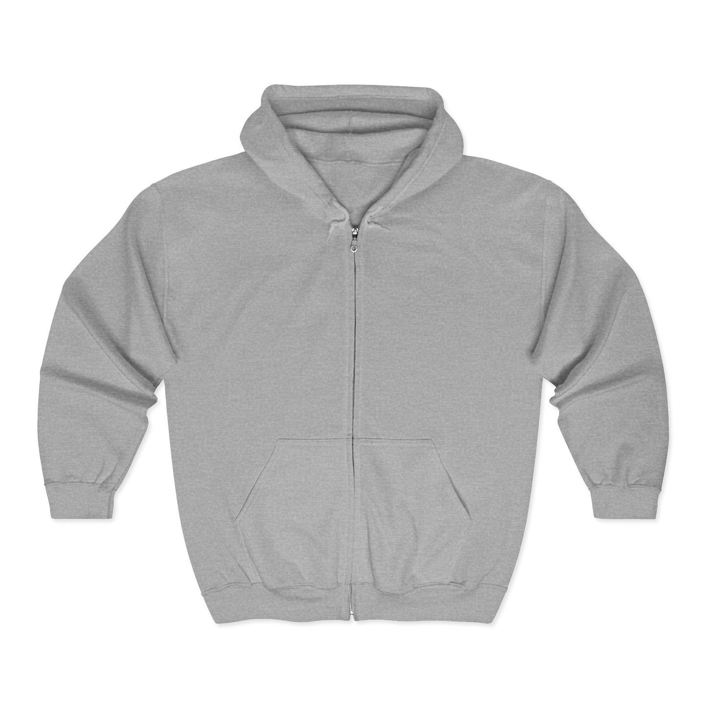 Anchored Journey – Men’s Classic Plain Zip-Up Hoodie (Dark Label)